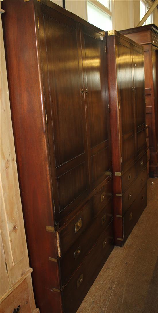 Pair military style wardrobes